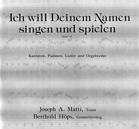 Ich will Deinem Namen singen und spielen