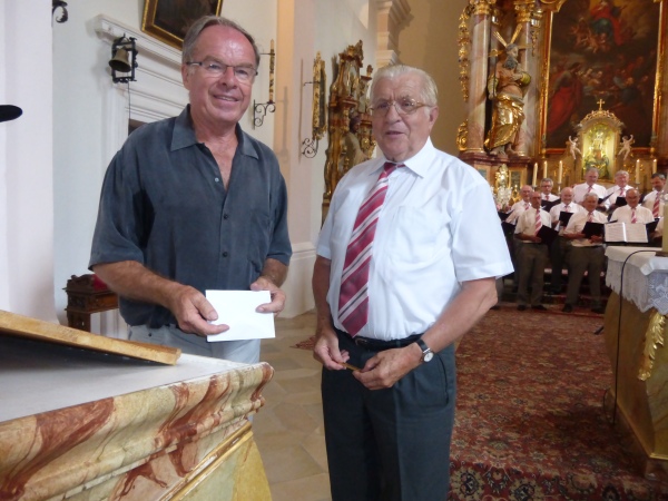 K. Huber beim Abschied v. hans Koller